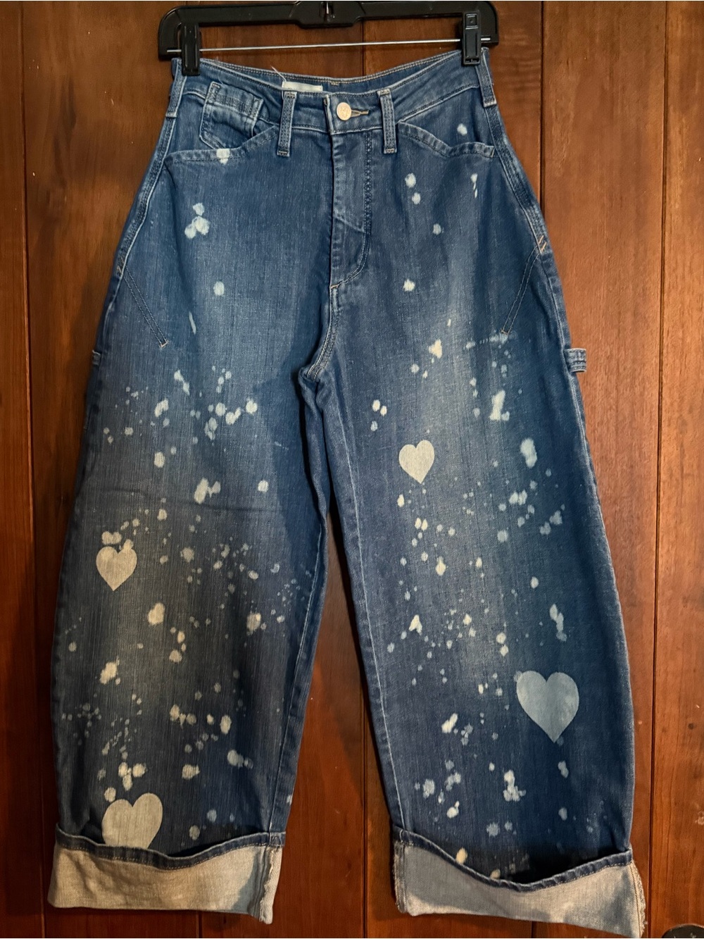 Anthropologie Cropped Kayden Heart jeans